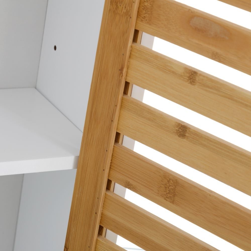 Botiquín de bambú blanco