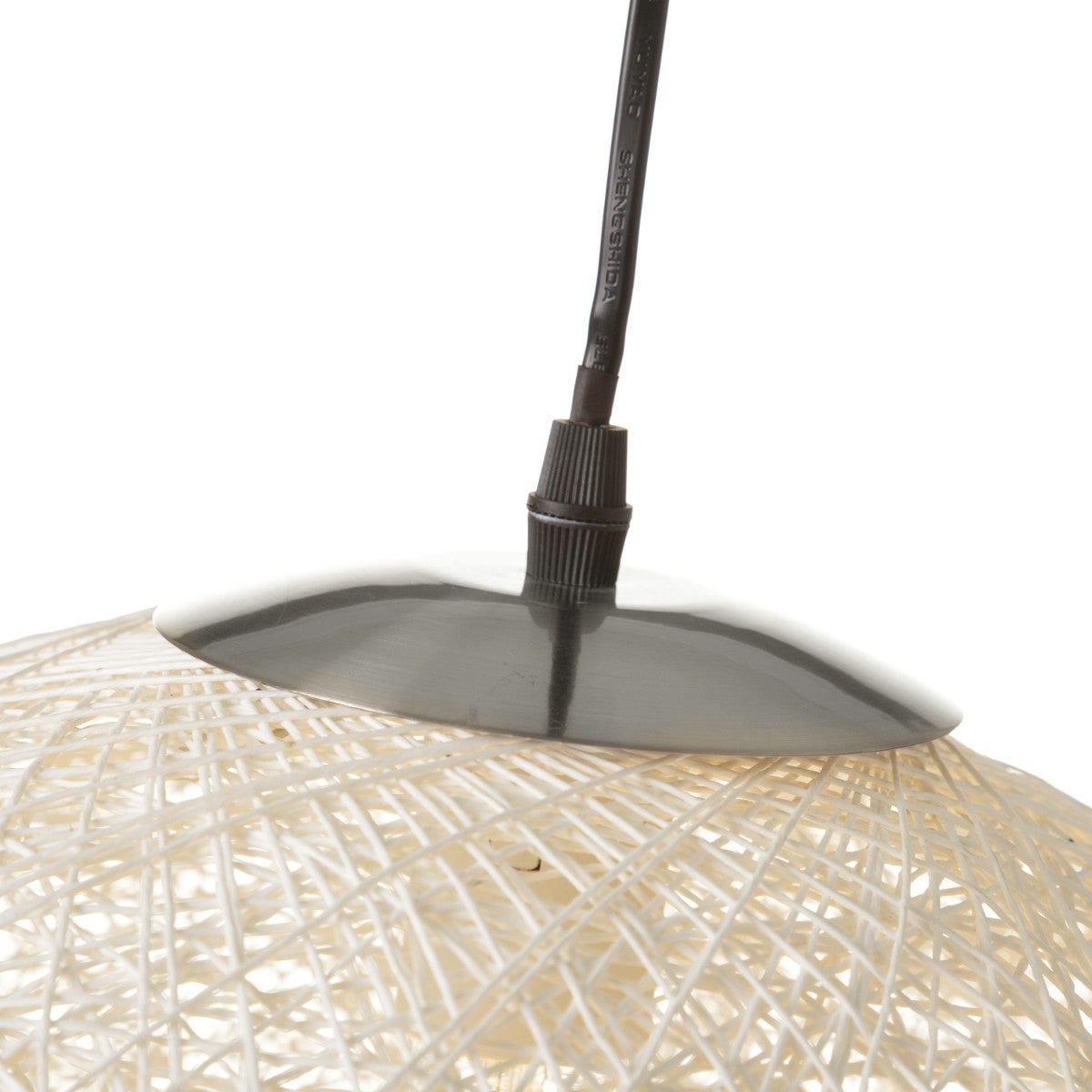 Lámpara de techo de fibra blanca