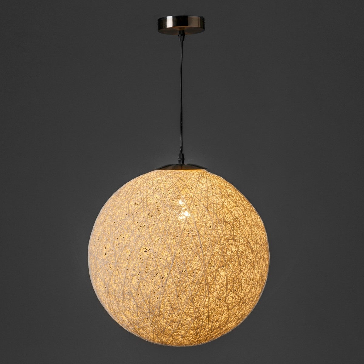 Lámpara de techo de fibra blanca