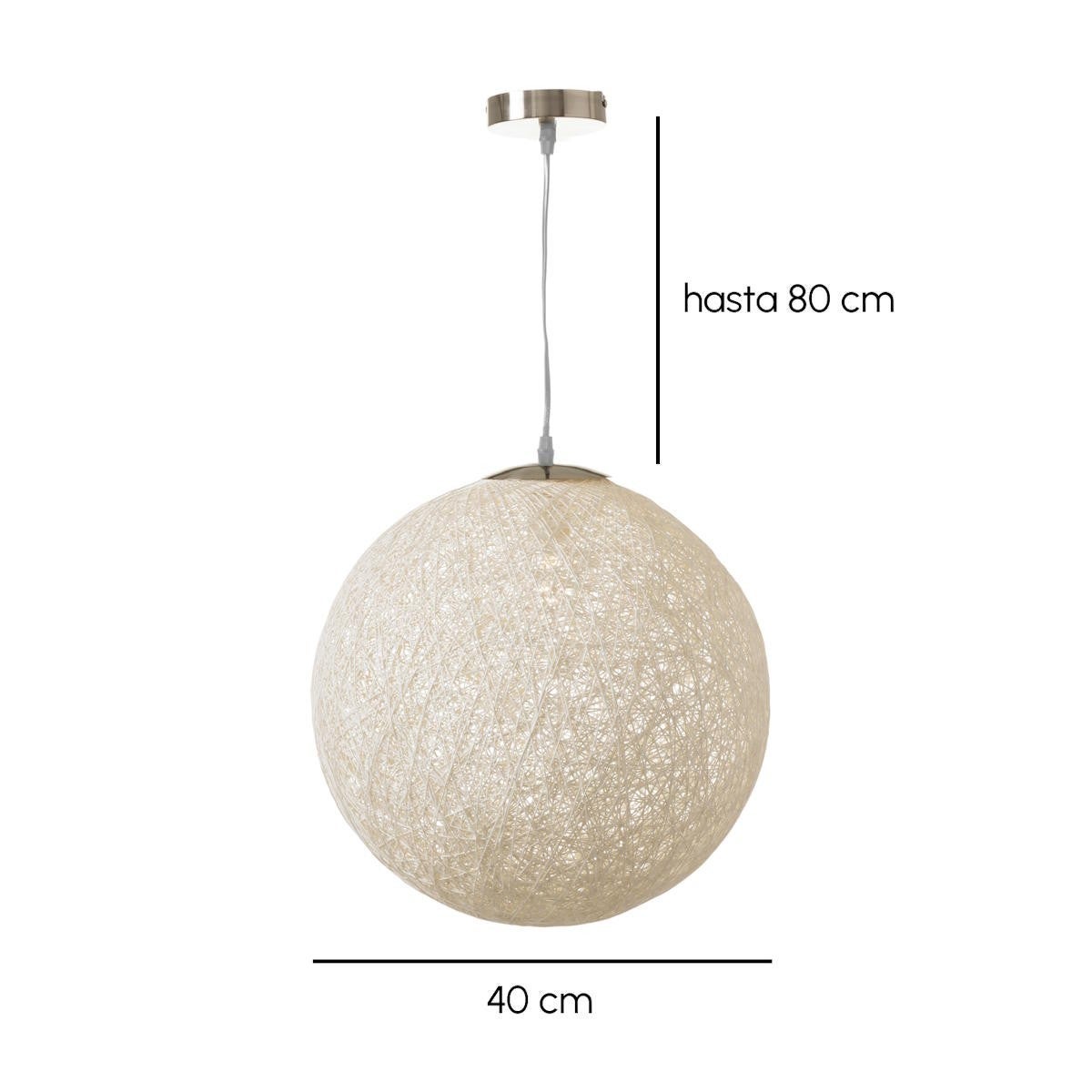 Lámpara de techo de fibra blanca