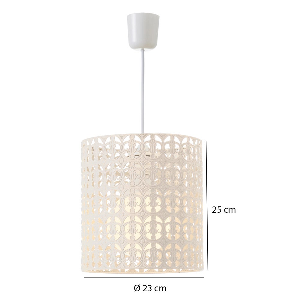 Lámpara de techo de metal beige