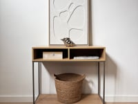 Consola auxiliar Urban color natural de 80x30x75 cm