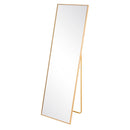 Espejo de pie dorado de aluminio de 160x50 cm