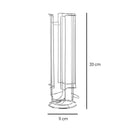 Soporte plateado de cápsula de metal cromado