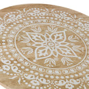 Mesa auxiliar redonda laminada blanca