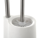 Portarrollos escobillero blanco de acero inoxidable