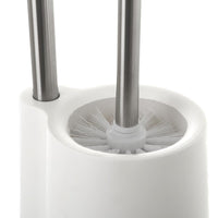 Portarrollos escobillero blanco de acero inoxidable