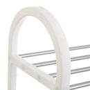 Zapatero de metal cromado blanco