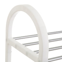 Zapatero de metal cromado blanco