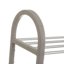 Zapatero de metal cromado gris