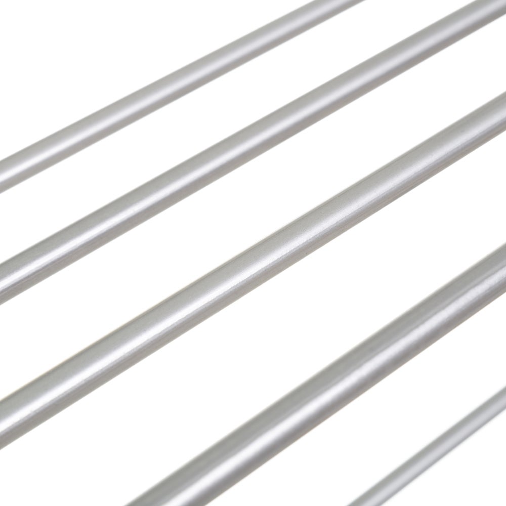 Zapatero de metal cromado gris