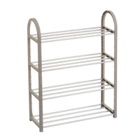 Zapatero de metal cromado gris