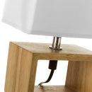 Lámpara de mesita de noche madera 24 cm