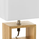 Lámpara de mesita de noche madera 24 cm