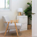 Lámpara de mesita de noche madera 41 cm