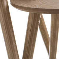 Set de 2 Mesa auxiliares auxiliares nido redondas natural