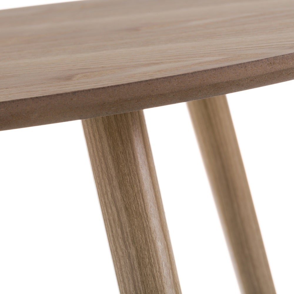 Mesa auxiliar redonda marrón de madera 60x60x51 cm