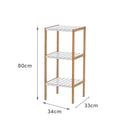 Estantería laminada bambú de 80 cm