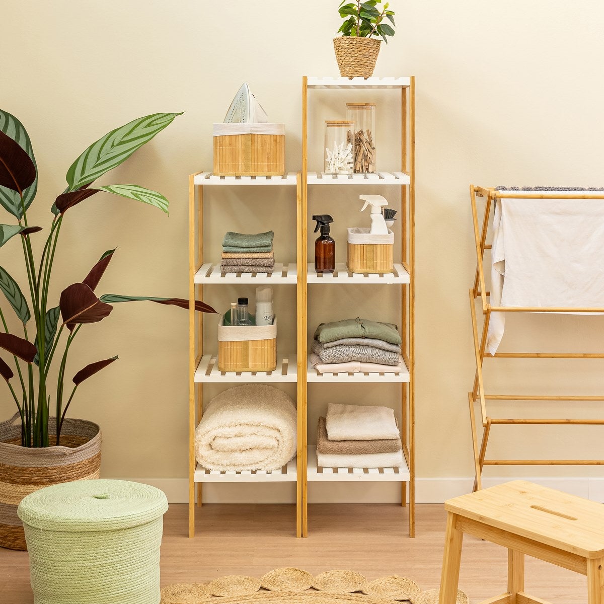 Estantería laminada bambú de 110 cm