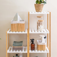 Estantería laminada bambú de 110 cm