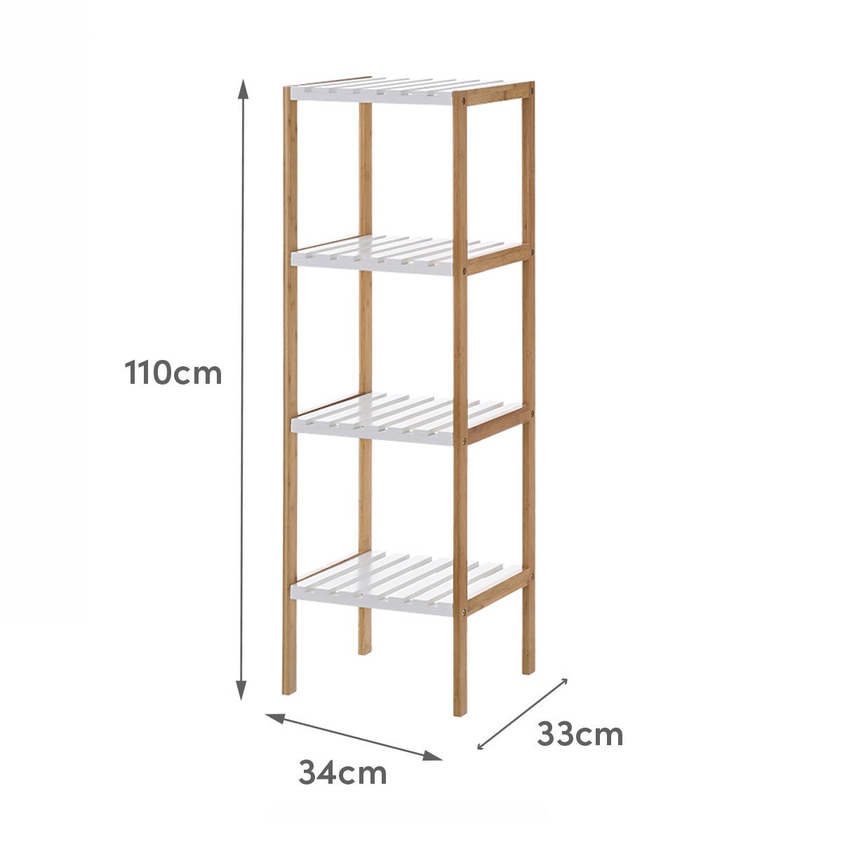 Estantería laminada bambú de 110 cm