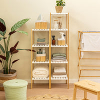 Estantería laminada bambú de 140 cm