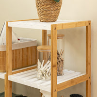 Estantería laminada bambú de 140 cm