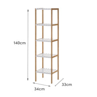 Estantería laminada bambú de 140 cm