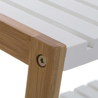 Zapatero de bambú blanco