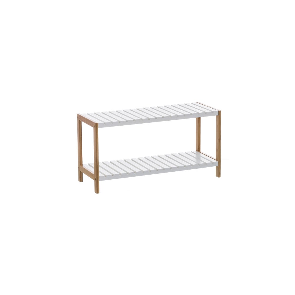 Zapatero de bambú blanco