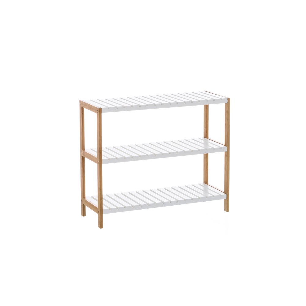 Zapatero de bambú blanco