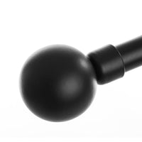 Barra cortina de metal negro extensible