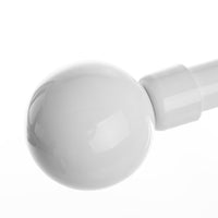 Barra cortina de metal blanco extensible