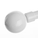 Barra cortina de metal blanco extensible