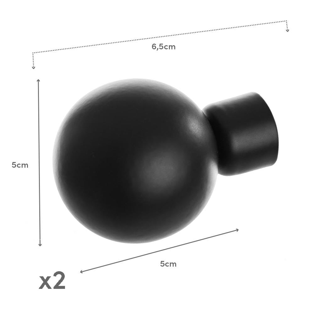 Barra cortina de metal negro extensible