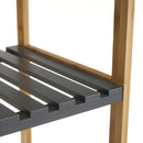 Estantería de bambú gris y natural