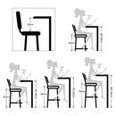 Taburete de cocina de madera de 54 cm