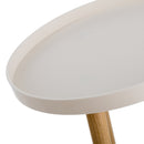 Mesita auxiliar de polipropileno blanca de 43x40x40 cm