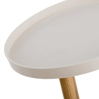 Mesita auxiliar de polipropileno blanca de 43x40x40 cm