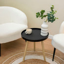 Mesa auxiliar con bandeja negra