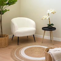 Mesa auxiliar con bandeja negra