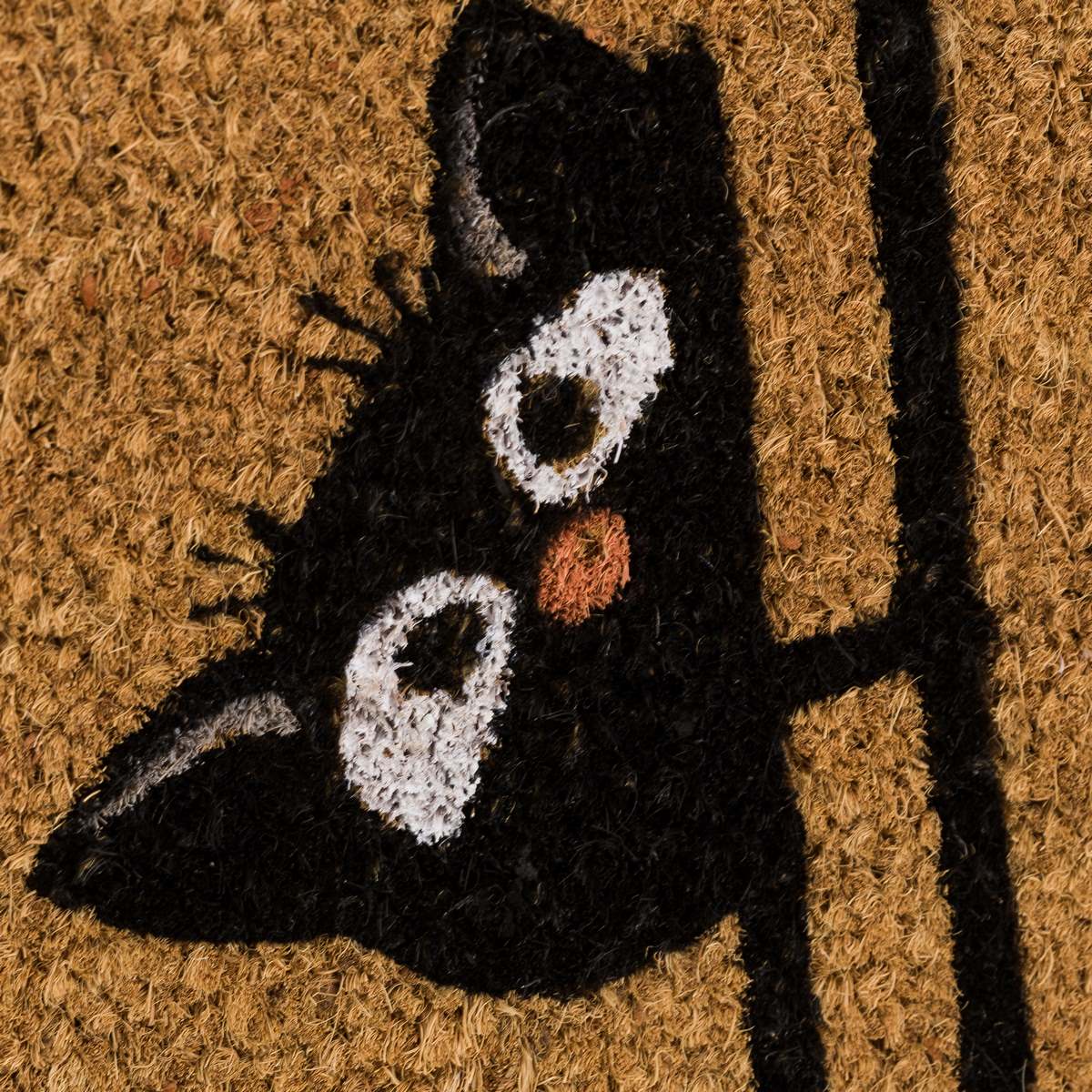 Felpudo de gato marrón de fibra de coco natural de 40x60 cm