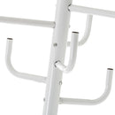 Perchero blanco de metal con 8 brazos