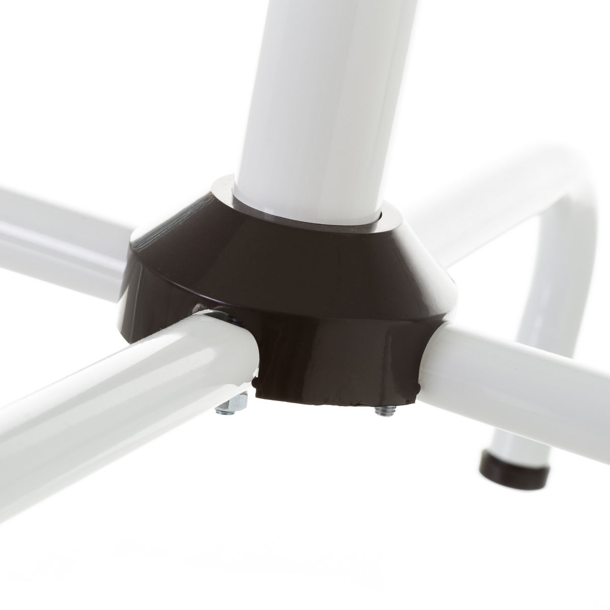 Perchero blanco de metal con 8 brazos