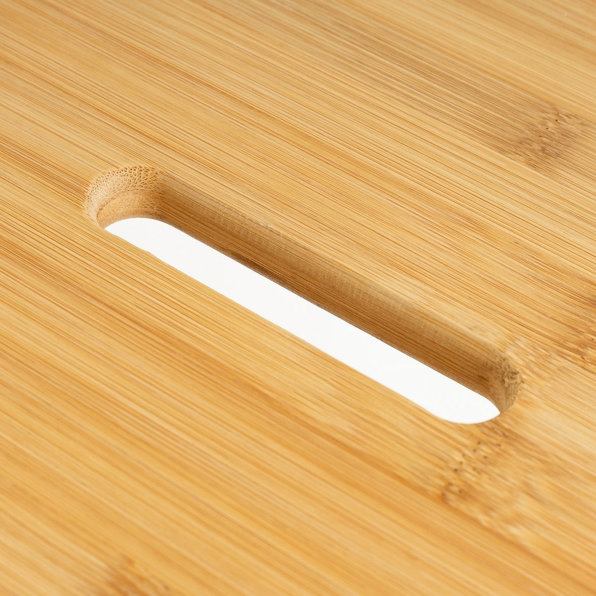 Taburete escalera de 2 peldaños de bambú natural de 47 cm