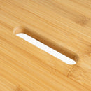 Taburete escalera de 2 peldaños de bambú natural de 47 cm