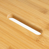 Taburete escalera de 2 peldaños de bambú natural de 47 cm