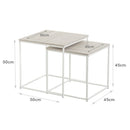 Set de 2 Mesa auxiliares auxiliares nido Urban White