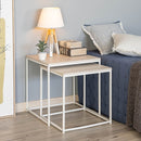 Set de 2 Mesa auxiliares auxiliares nido Urban White