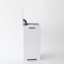 Cesto para la ropa sucia de madera blanco